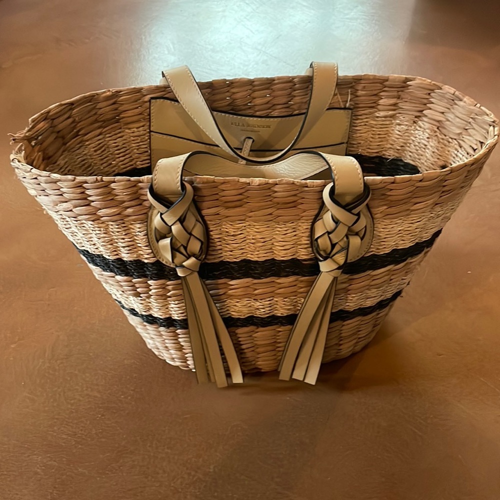 ULLA JOHNSON Seaview Woven Mini Tote Bag Shopper Resort bag